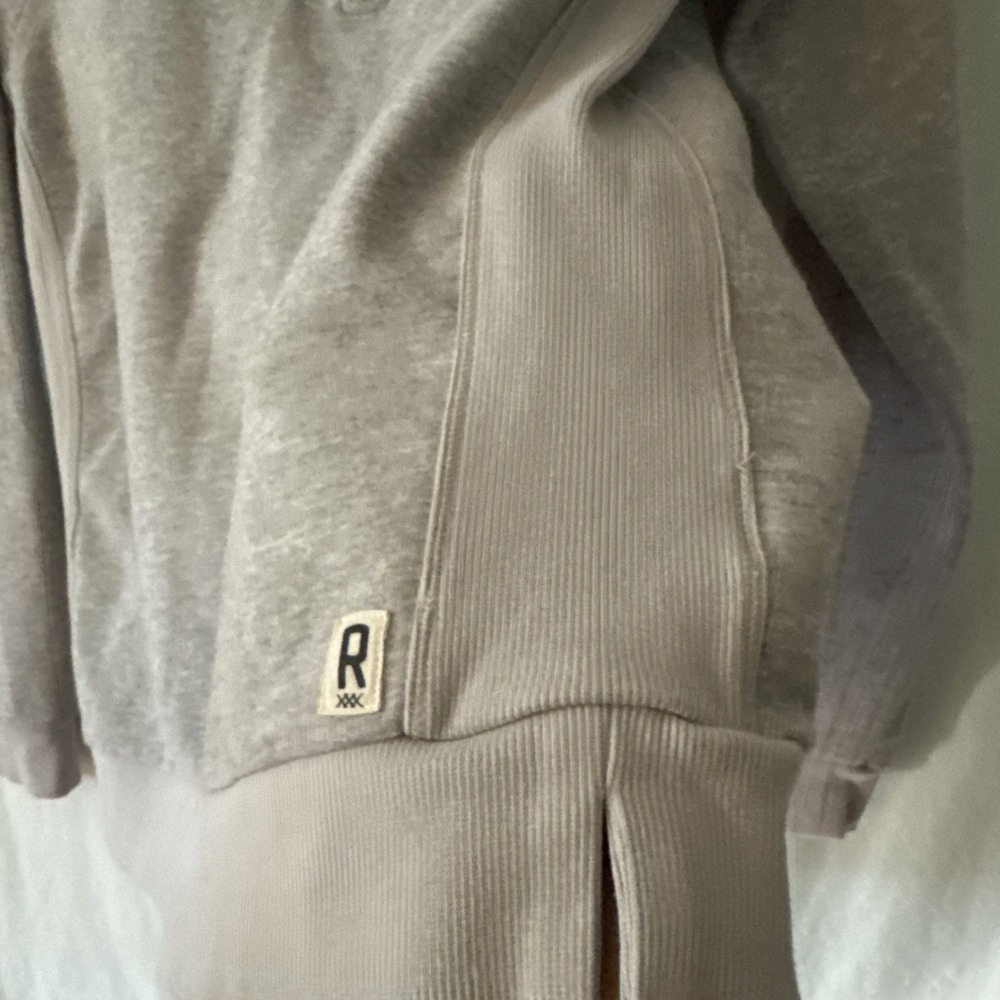 Rhone Heritage Midweight Sweatshirt Mens Medium Gray 1/4 Zip Pullover - Picture 3 of 16